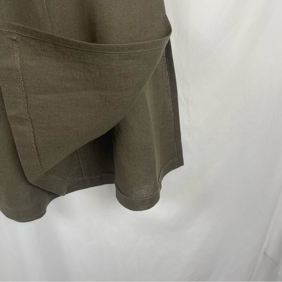 Talbots 100% Irish Linen Olive Green Midi Skirt NWOT - Picture 5 of 11
